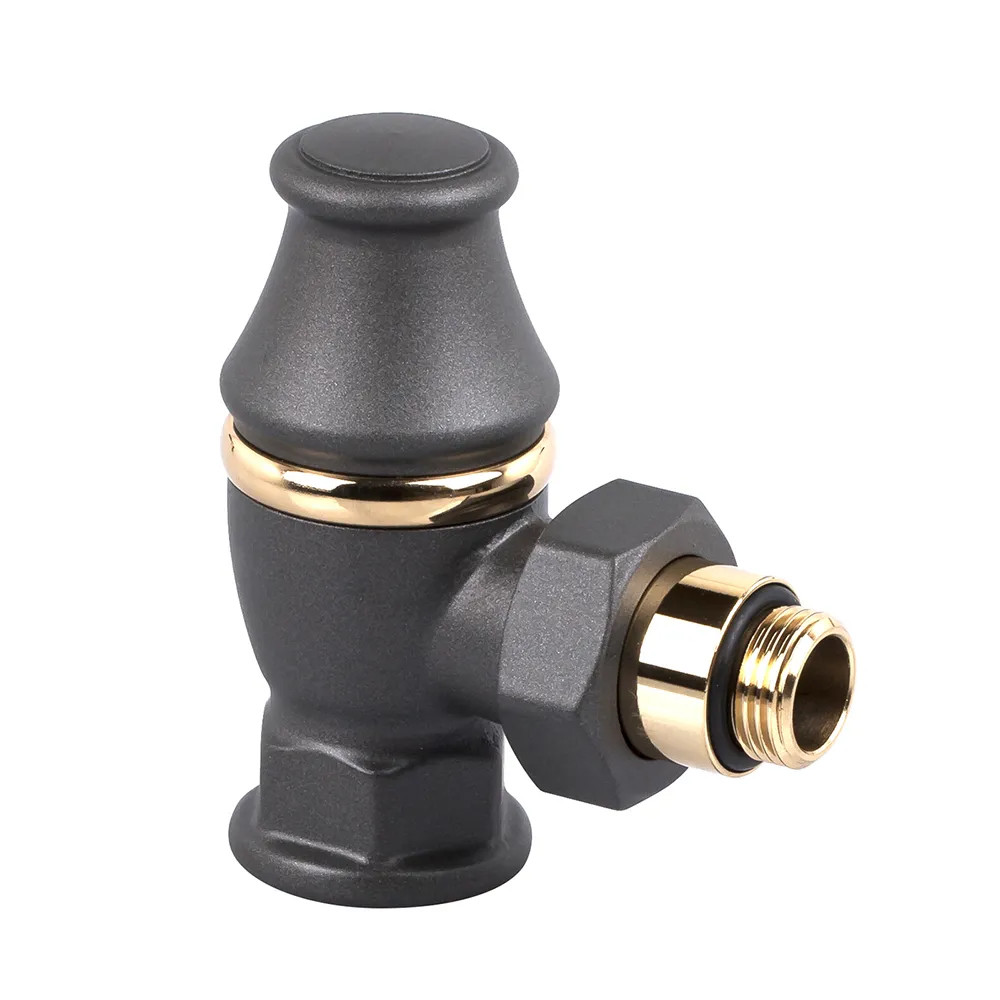 Клапан запорный угловой Exemet "Liberty", 1/2"х3/4", антрацит