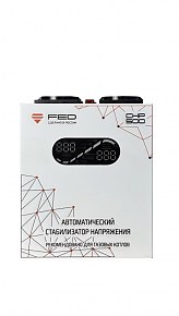 Стабилизатор напряжения FED 500 дисплей, 2 розетки