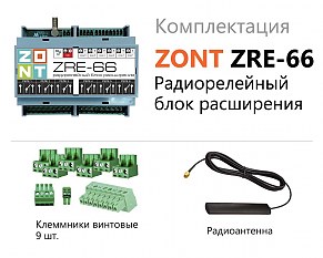 Радиорелейный блок расширения ZONT ZRE-66